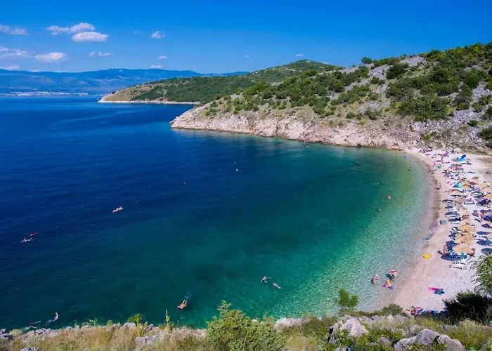 With Private Pool And Beautiful Sea View - By Traveler Tourist Agency Krk - Id 2106 Appartement