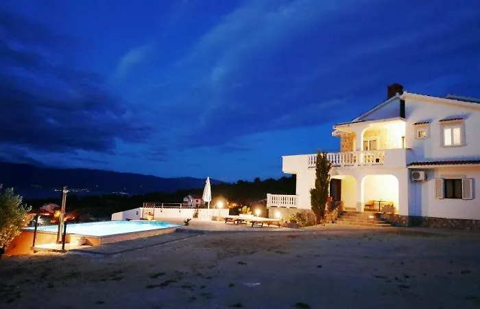 With Private Pool And Beautiful Sea View - By Traveler Tourist Agency Krk - Id 2106 Appartement *