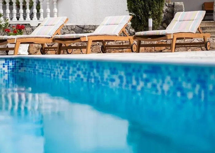 With Private Pool And Beautiful Sea View - By Traveler Tourist Agency Krk - Id 2106 *