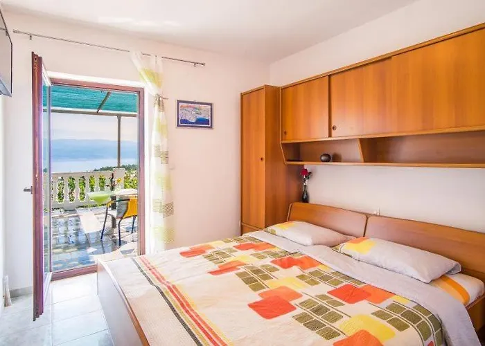 With Private Pool And Beautiful Sea View - By Traveler Tourist Agency Krk - Id 2106 Appartement *
