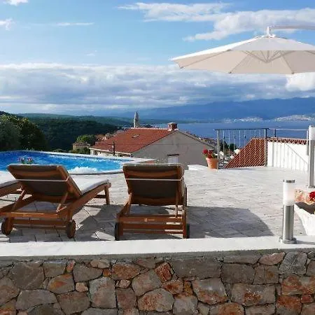 Apartment With Private Pool And Beautiful Sea View - By Traveler Tourist Agency Krk - Id 2106 *