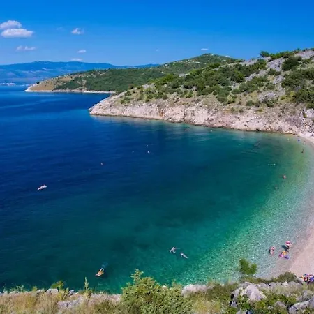 With Private Pool And Beautiful Sea View - By Traveler Tourist Agency Krk - Id 2106 Apartament
